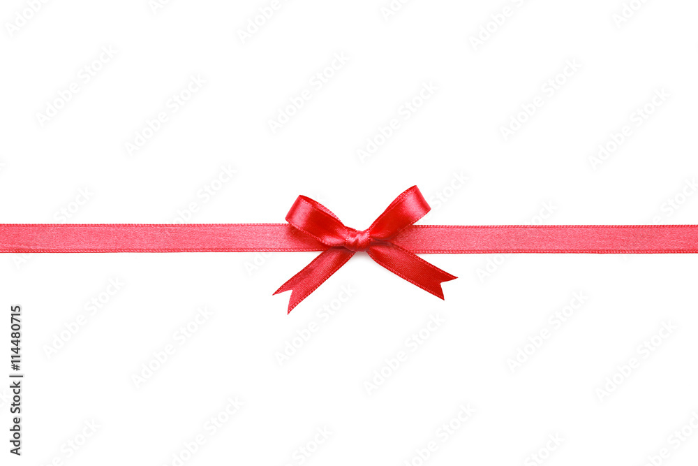 Pink ribbon bow on white background Pink ribbon bow on white background