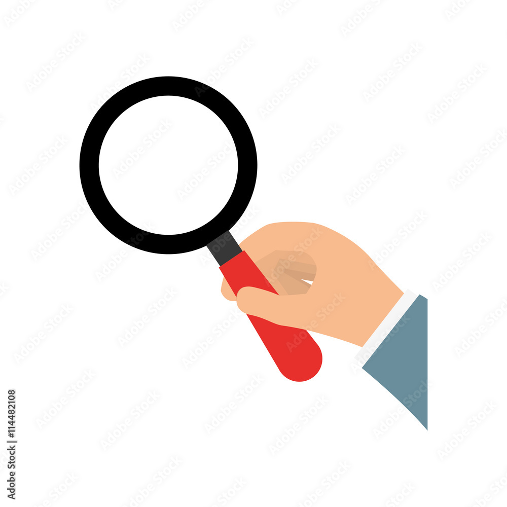 Search and instrument concept represented by magnifying glass icon. isolated and flat illustration Search and instrument concept represented by magnifying glass icon. isolated and flat illustration