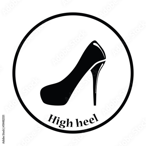 Female shoe with high heel icon