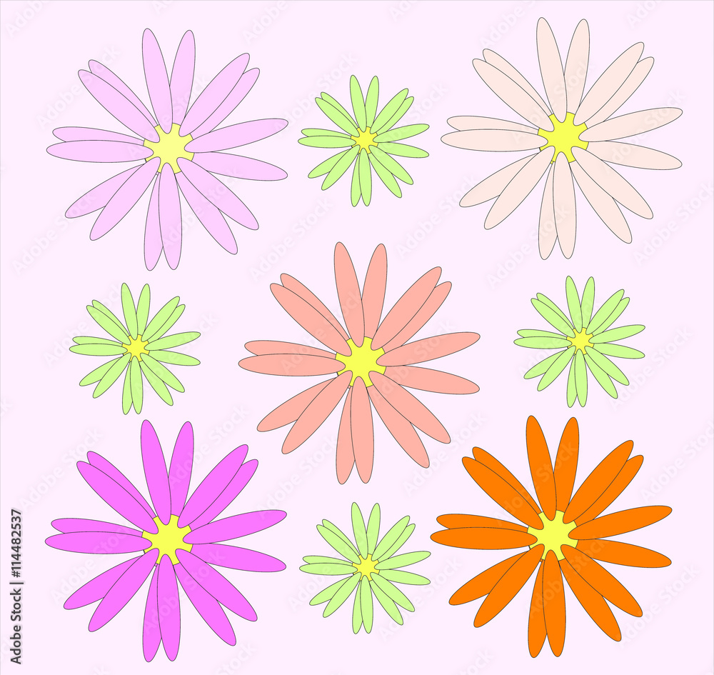 Fundo de flores coloridas