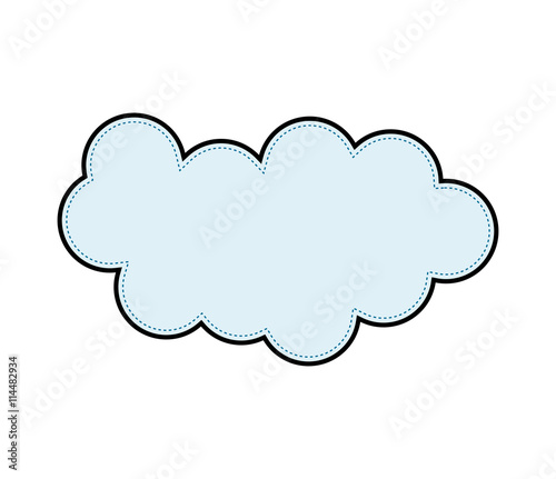 Weather concept represented by blue cloud icon. isolated and flat illustration 