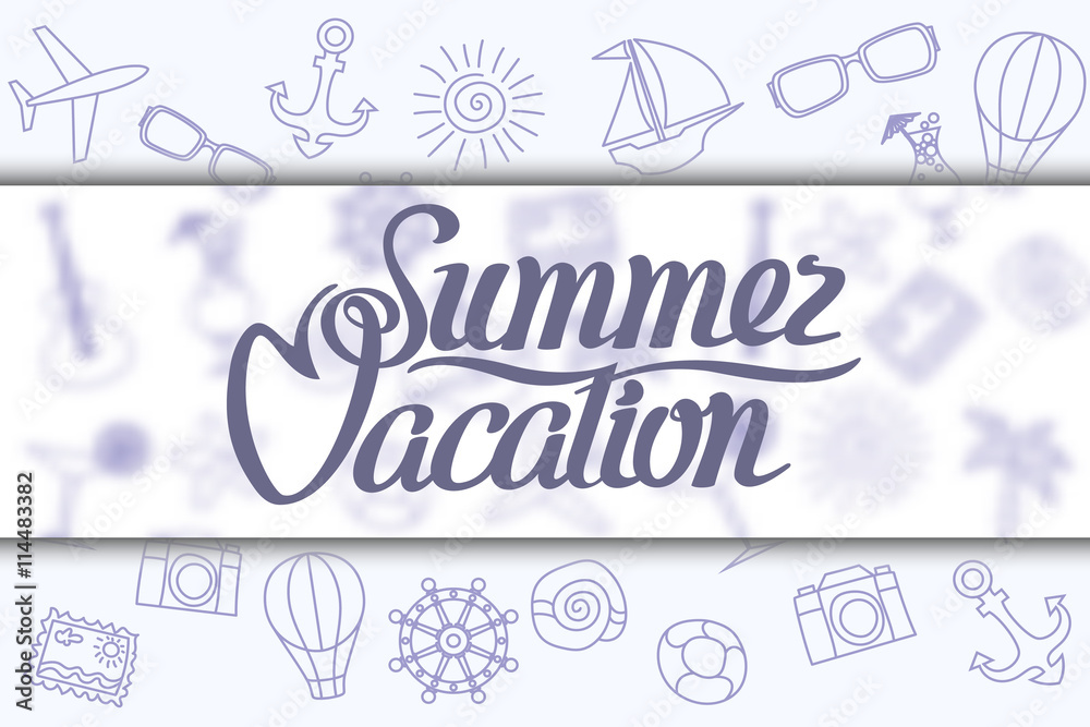Summer Vacation. Vector illustration