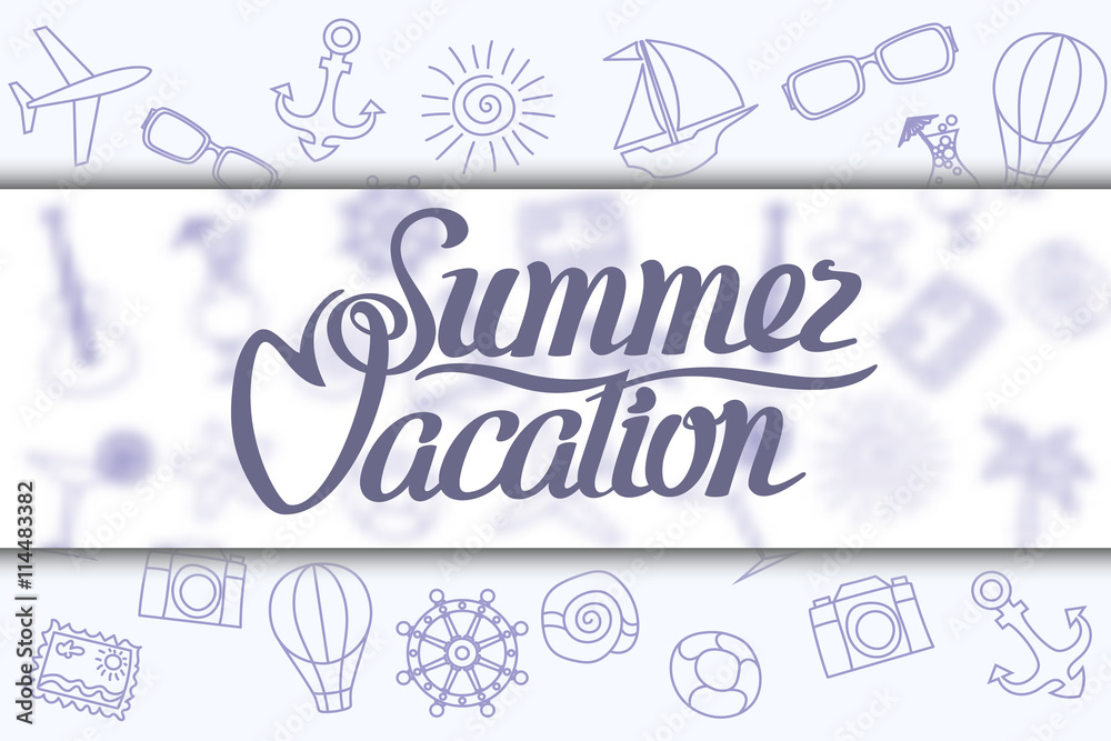 Obraz premium Summer Vacation. Vector illustration