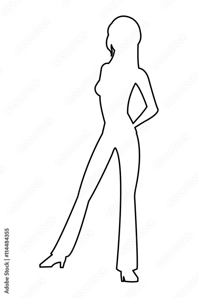 woman standing icon