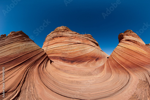 Εκτύπωση καμβά The Wave is a geologic formation on the border of Arizona and Utah that is made of sculpted sandstone layers eroded away by the elements