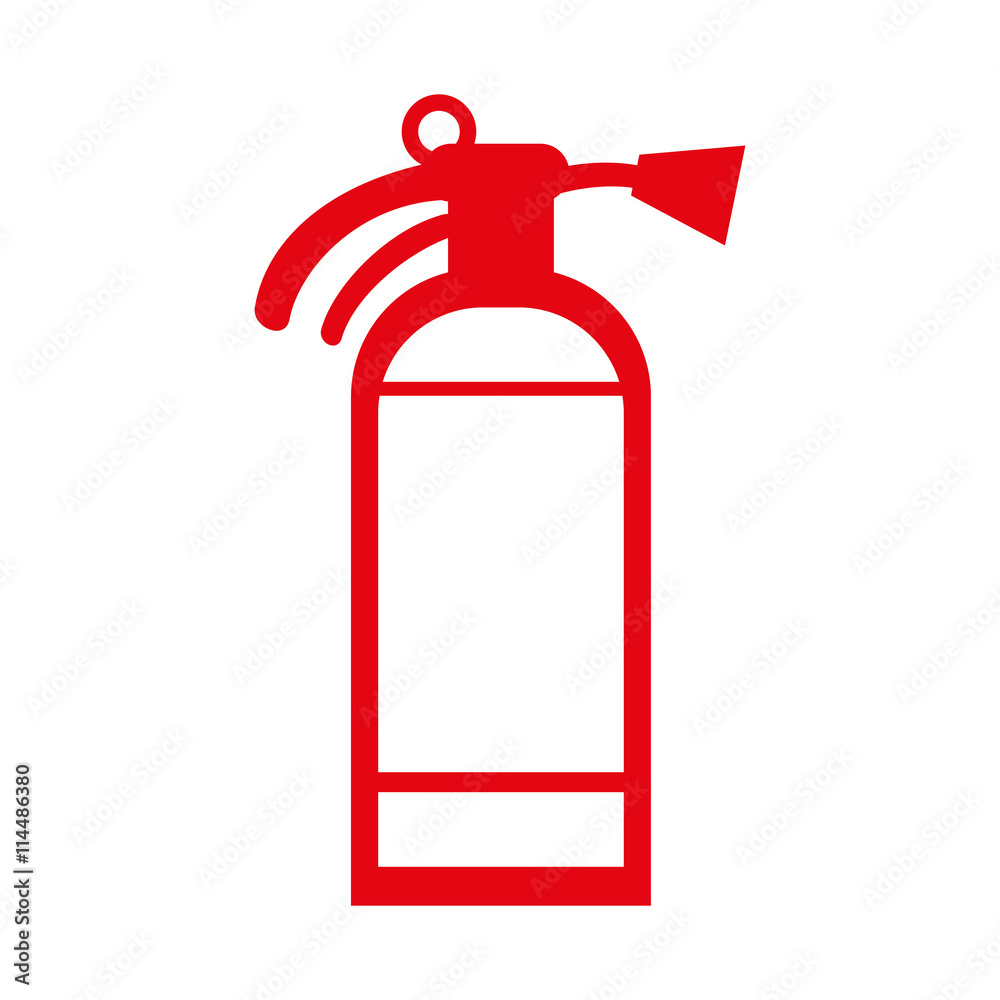 Obraz premium Security and insurance concept represented by extinguisher icon. isolated and flat illustration 