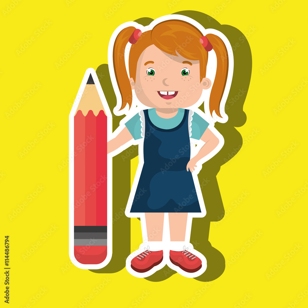 Happy child with in school design, vector illustration eps10 graphic Happy child with in school design, vector illustration eps10 graphic