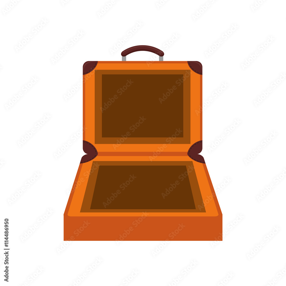 Travel and tourism concept represented by bag icon. isolated and flat illustration 