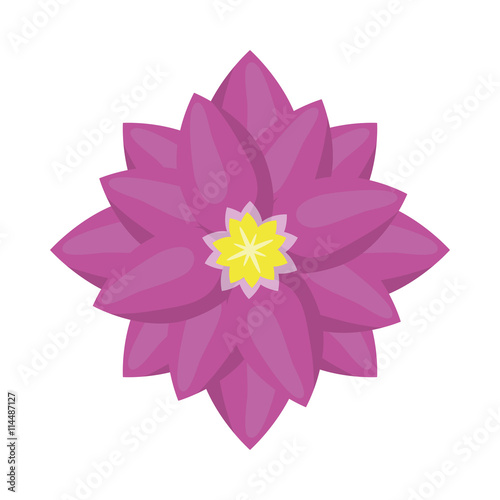 Garden and natural concept represented by flower icon. isolated and flat illustration 