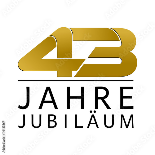 Einfach Gold Jubiläums Logo Jahre 43