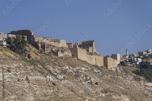View to the crusader castle Kerak (Al karak) in Jordan © smoke666