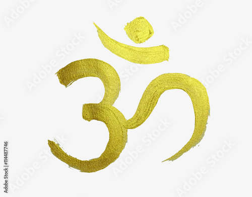 golden om symbol in hindu religion