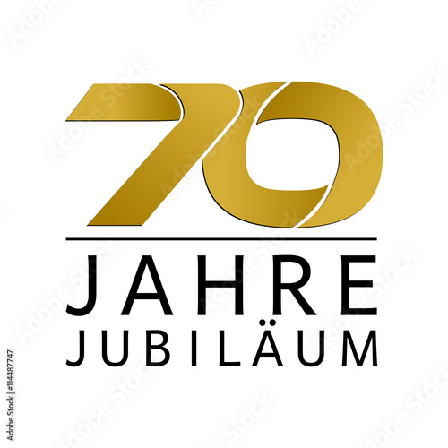 Einfach Gold Jubiläums Logo Jahre 70