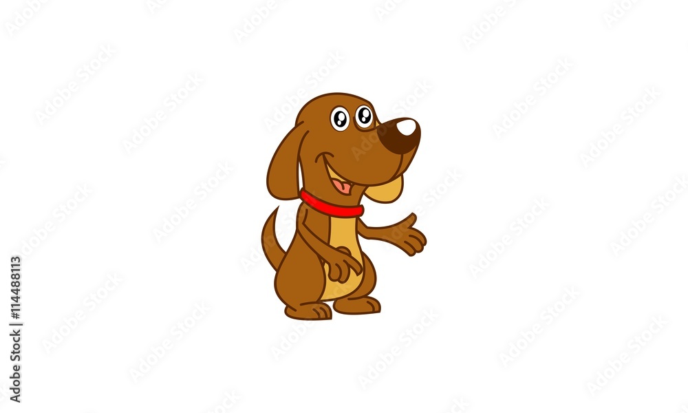 Obraz premium Little Dog Logo Vector