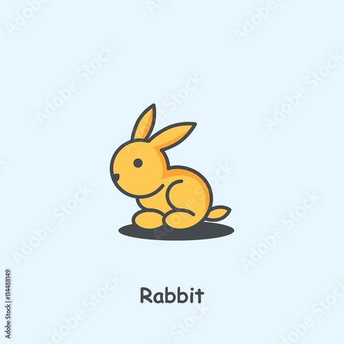 Rabbit, cute vector animal © Freshcare