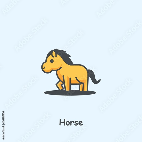 Horse  cute vector animal