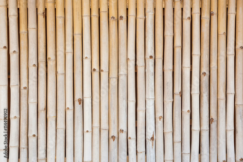 Fototapeta Naklejka Na Ścianę i Meble -  Old bamboo wall texture background
