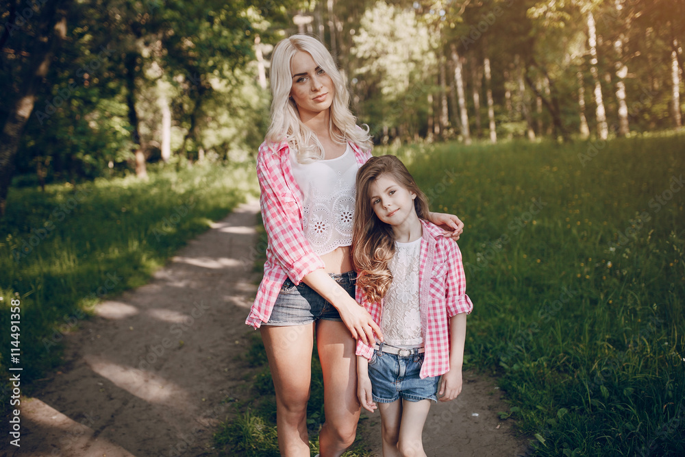 young family mother and daughter young family mother and daughter