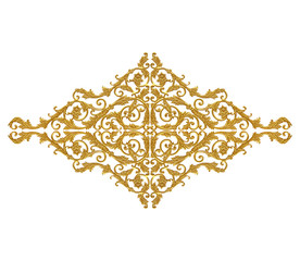 Ornament elements, vintage gold floral designs