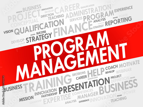 Program Management word cloud collage, business concept background