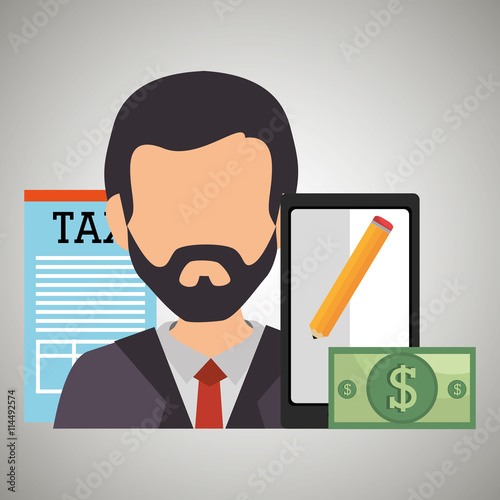 tax debtor design, vector illustration eps10 graphic 