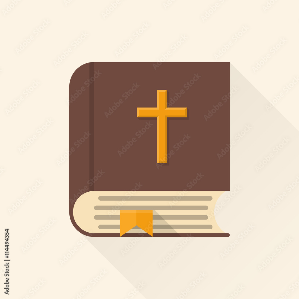 Fototapeta premium Bible flat icon