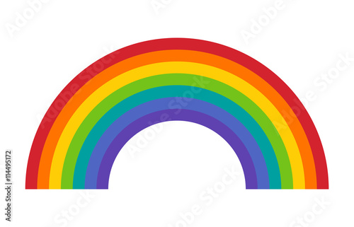 Fotografie, Obraz Colorful rainbow or color spectrum flat icon for apps and websites