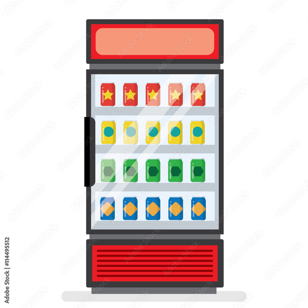 showcase refrigerator for cooling drinks