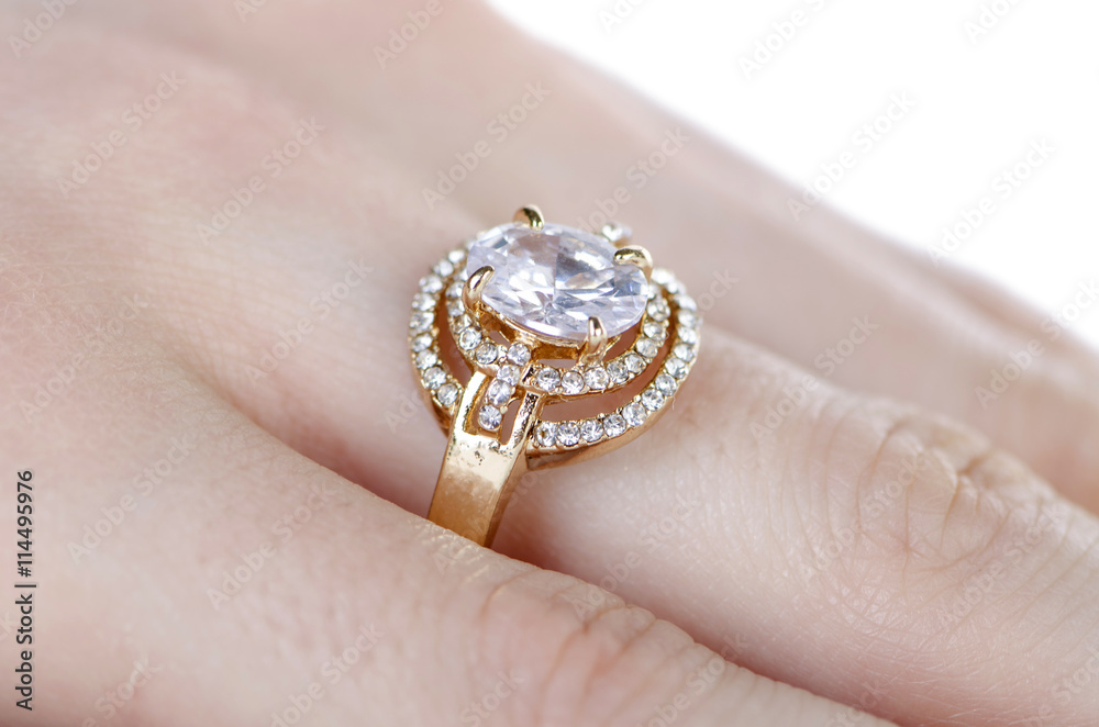 Jewellery ring worn on the finger Jewellery ring worn on the finger