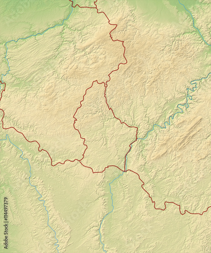 Relief Map of Luxembourg - 3D-Illustration