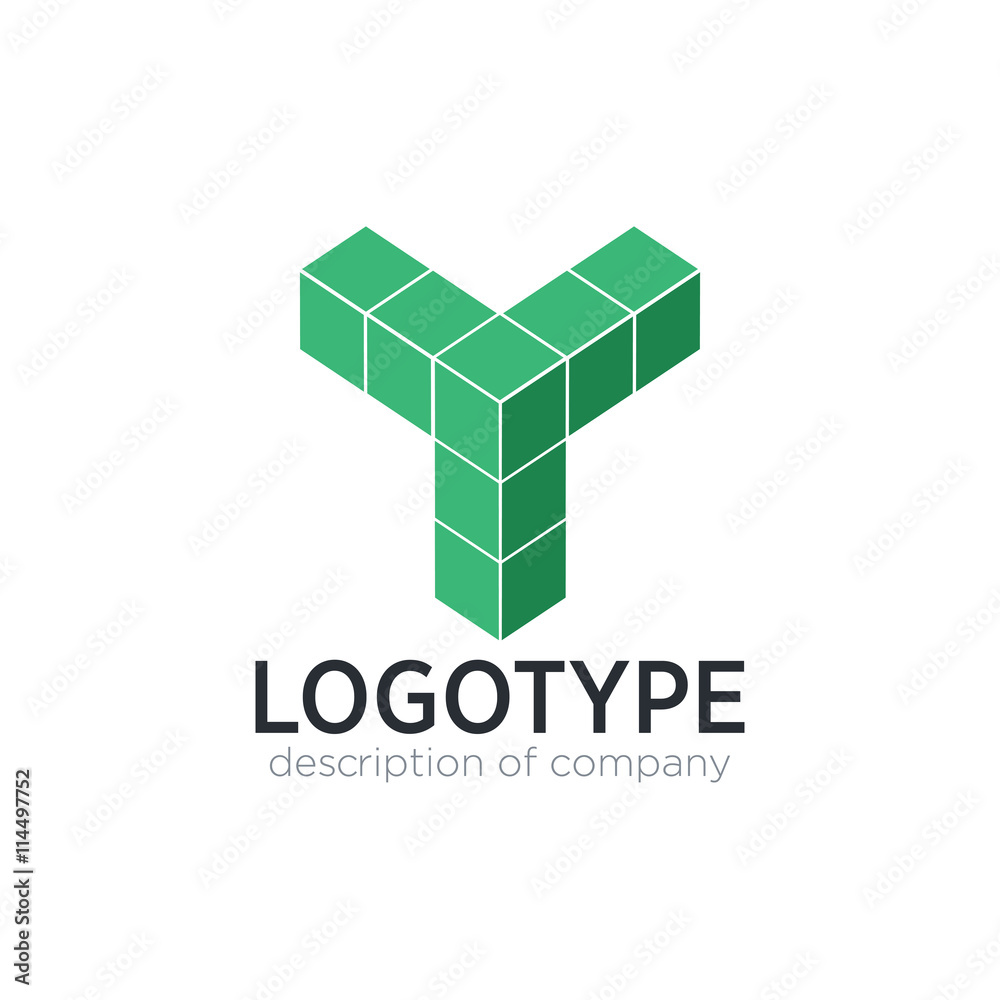 Letter Y cube figure logo icon design template elements
Letter Y cube figure logo icon design template elements