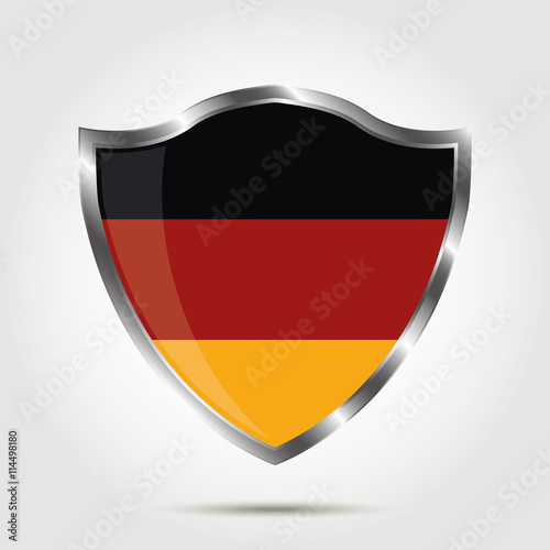 Germany flag on the shield vector Free Download Germany flag on the shield vector - GFXLoad