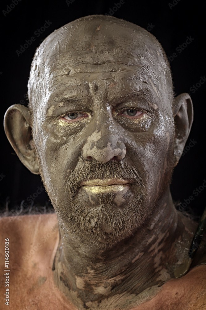 Obraz premium man - clay head