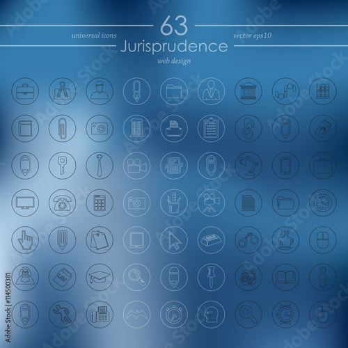 Set of jurisprudence icons