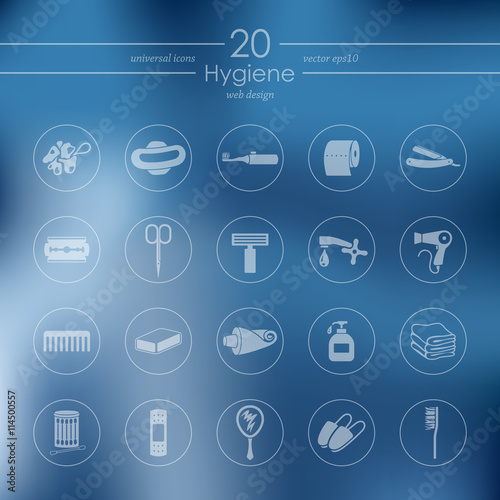 Set of hygiene icons