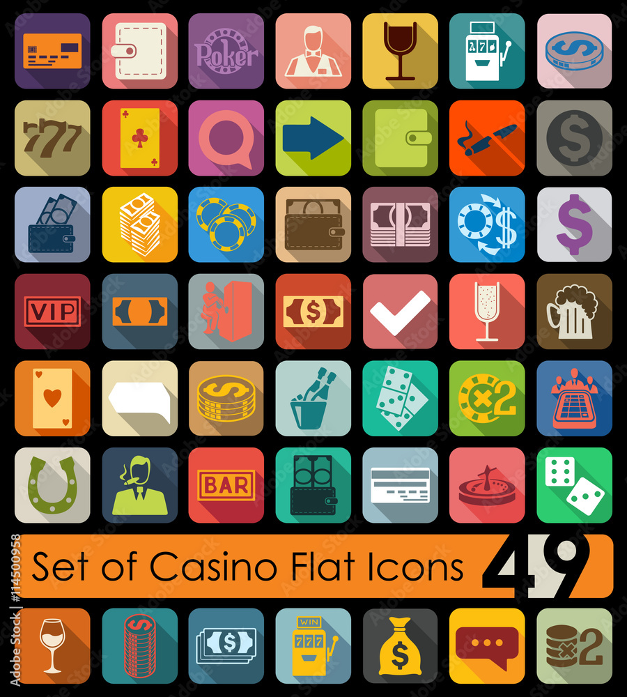 Set of casino icons Set of casino icons