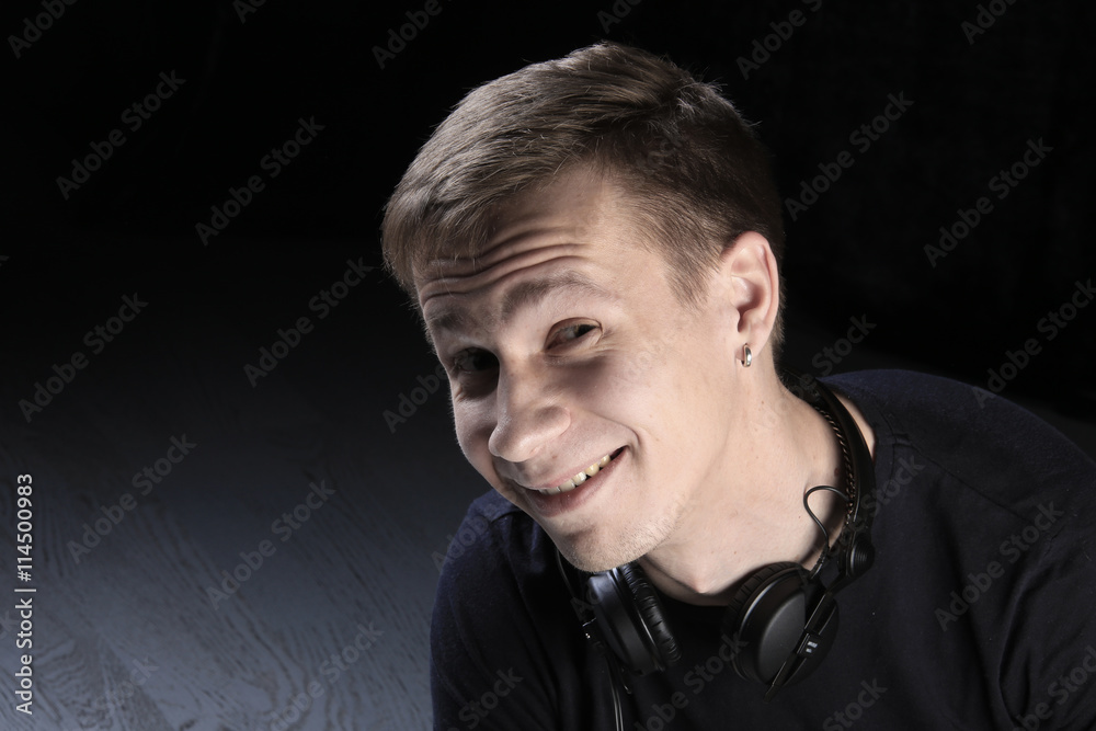 Portrait of young DJ