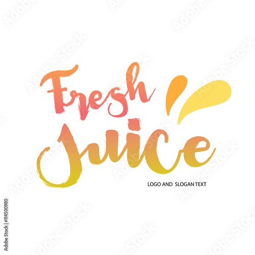 Healthy juice logo vector logo template. hand drawing logo.