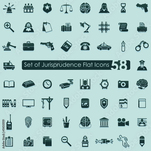 Set of jurisprudence icons