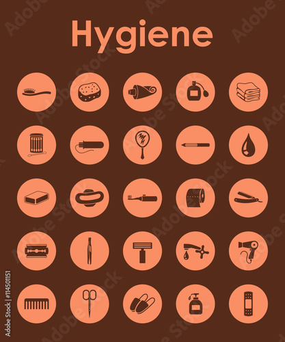 Set of hygiene simple icons