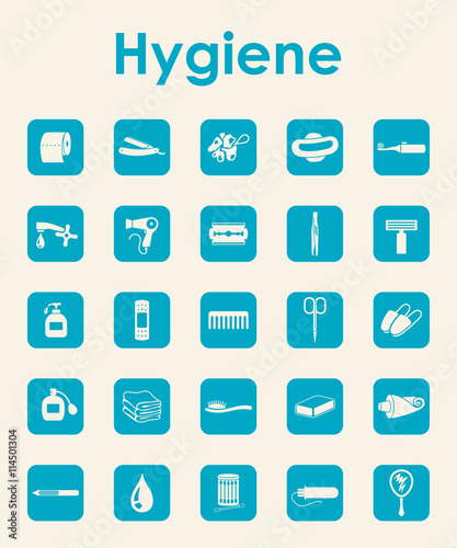 Set of hygiene simple icons