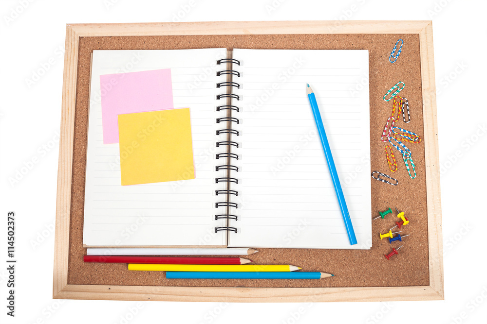 concept and office supplies on wood concept and office supplies on wood