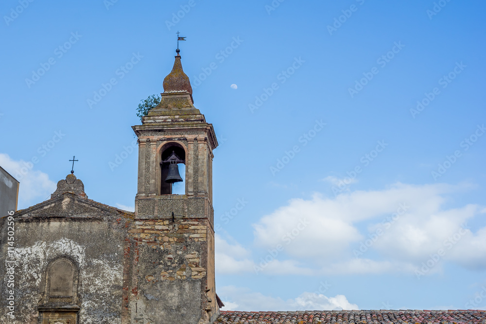 The belfry of old church at Castelbuono The belfry of old church at Castelbuono