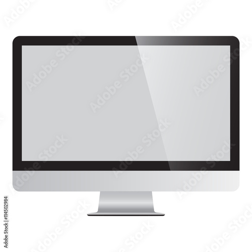 Large LCD Monitor screen isolated.