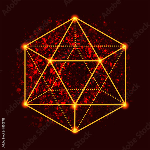 abstract vector background with consecrated symbols of sacred geometry