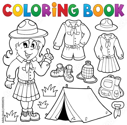 Coloring book scout thematics 1