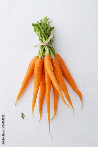 bunch of fresh organic carrots