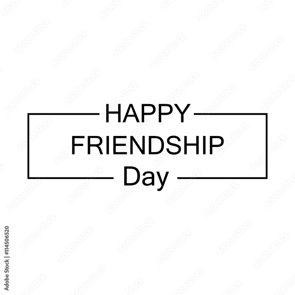 Happy friendship day background with white sign Stock Vector | Adobe Stock