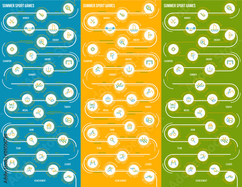 Infographics inspiration of summer sport games.