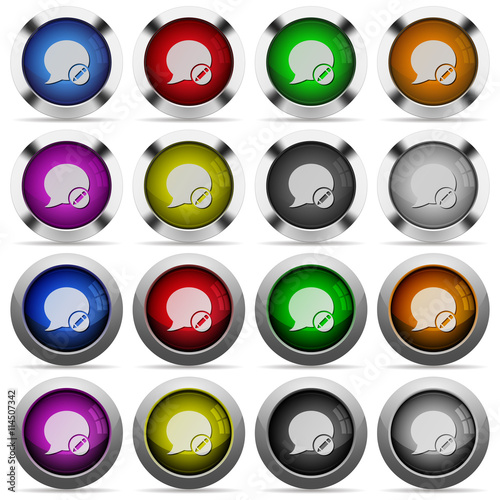 Moderate blog comment glossy button set
